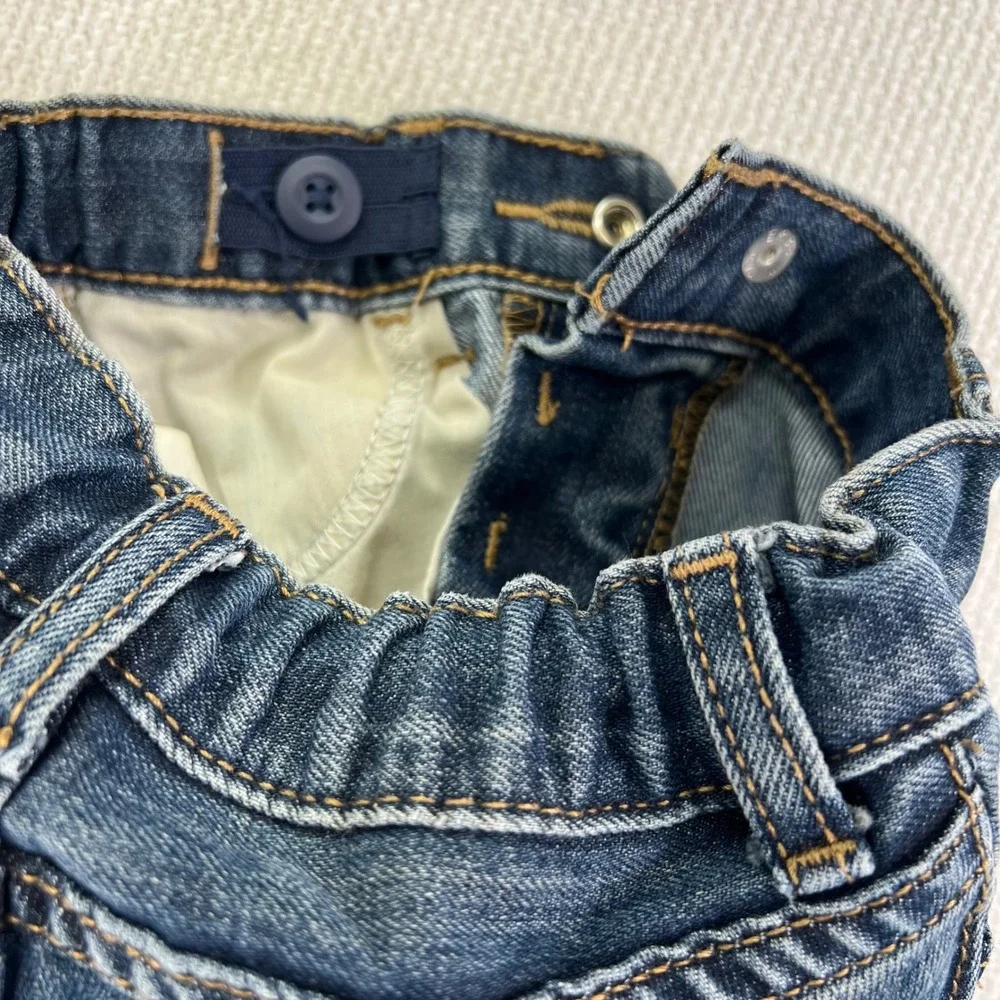 The Children's Place Straight Leg Jeans Kids‎ 6-9M Med Wash Adjustable Waist